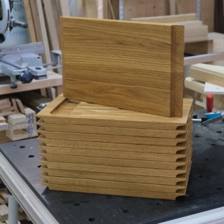 Trancherbrädor av ek – detaljbild